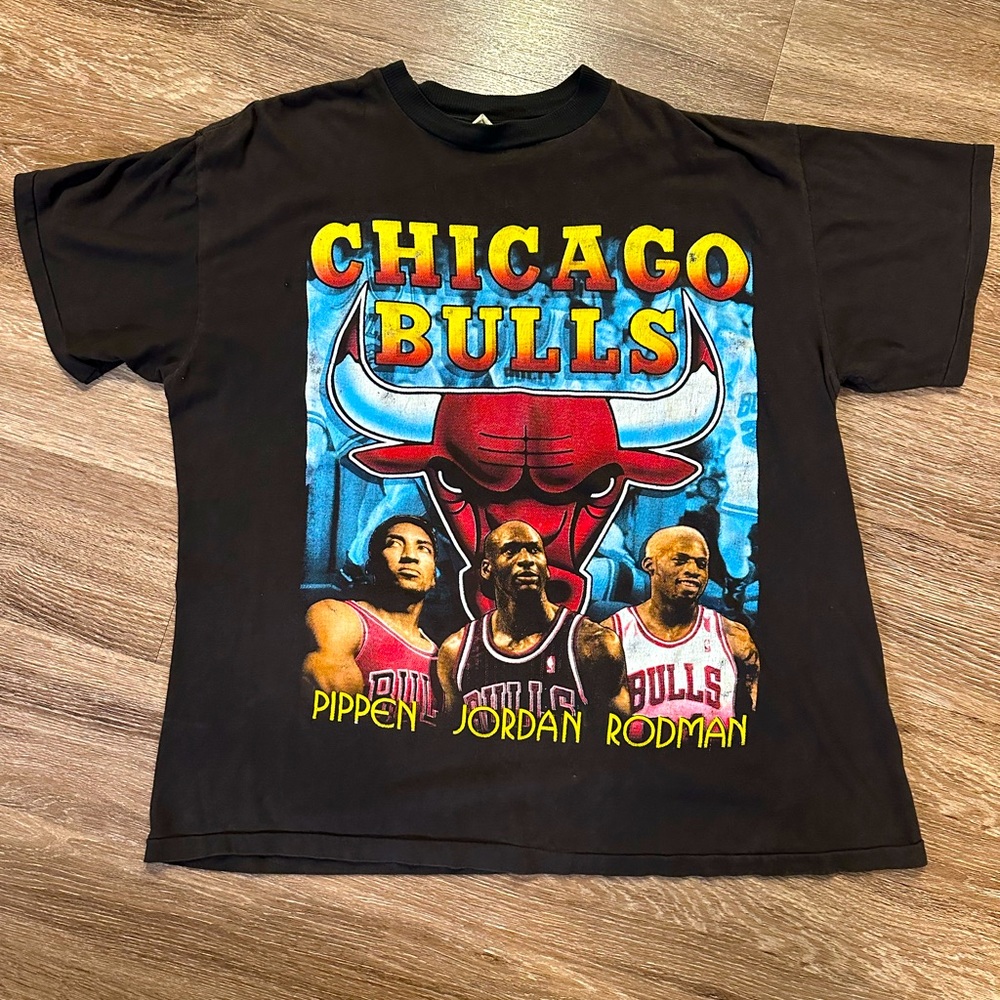 Vintage 1996 Chicago Bulls Jordan Pippen Rodman
